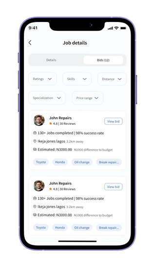 Chat details phone mockup screen
